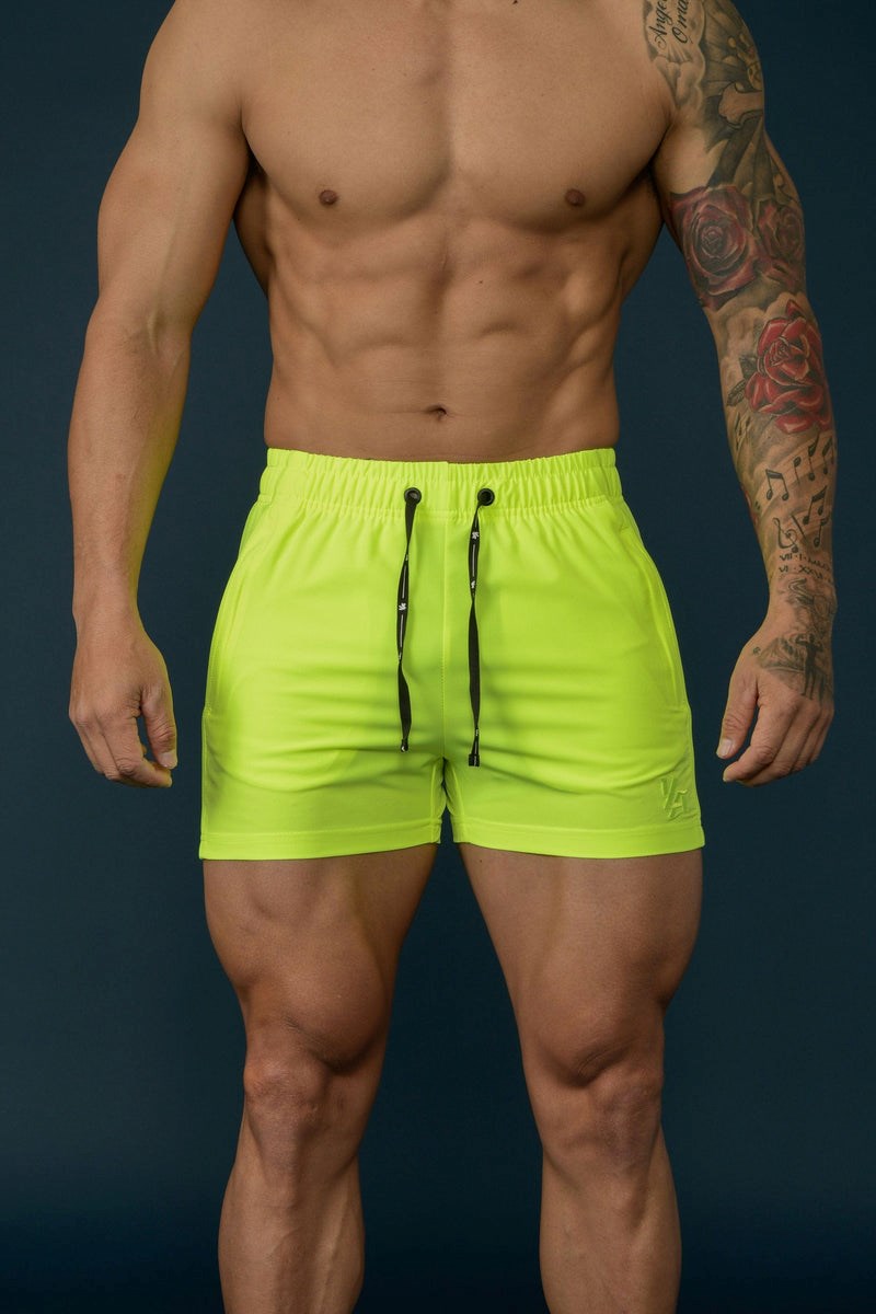 YoungLA 101 Bodybuilding Kurzes Shorts All Neon | 85739-CPGW