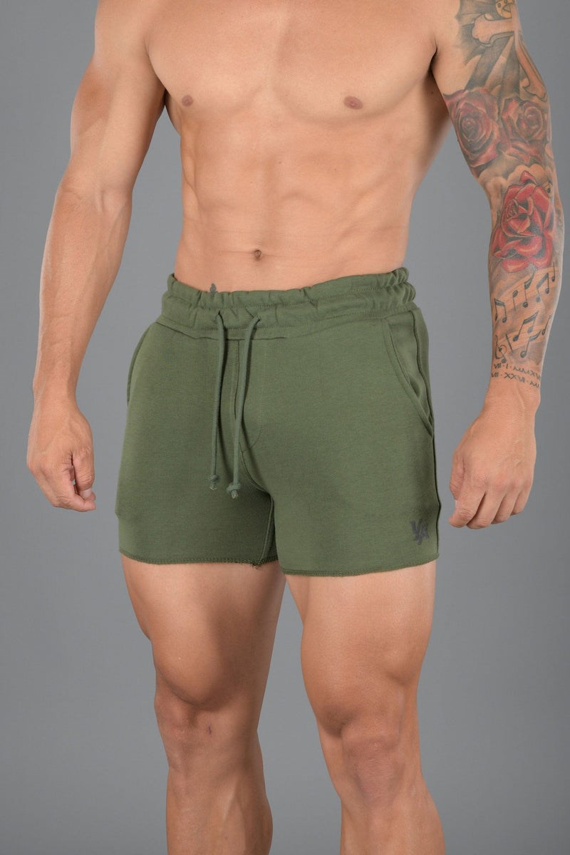 YoungLA 102 Bodybuilding French Terry Shorts Grün | 32691-PGIY