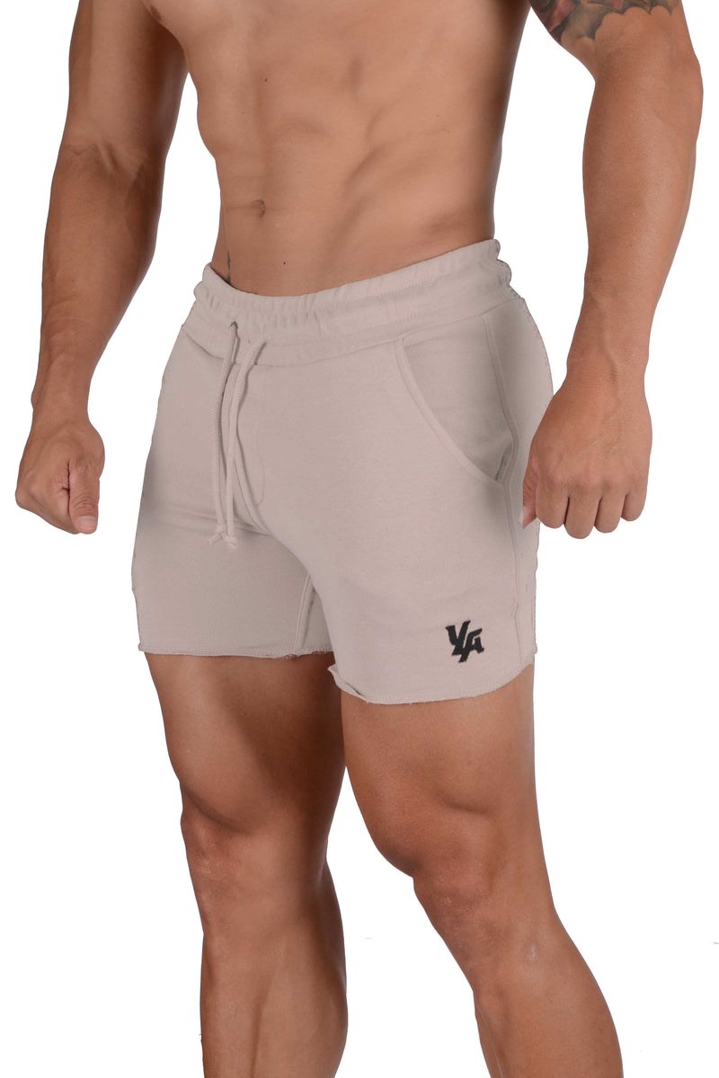 YoungLA 102 Bodybuilding French Terry Shorts Mushroom | 53927-GWCP