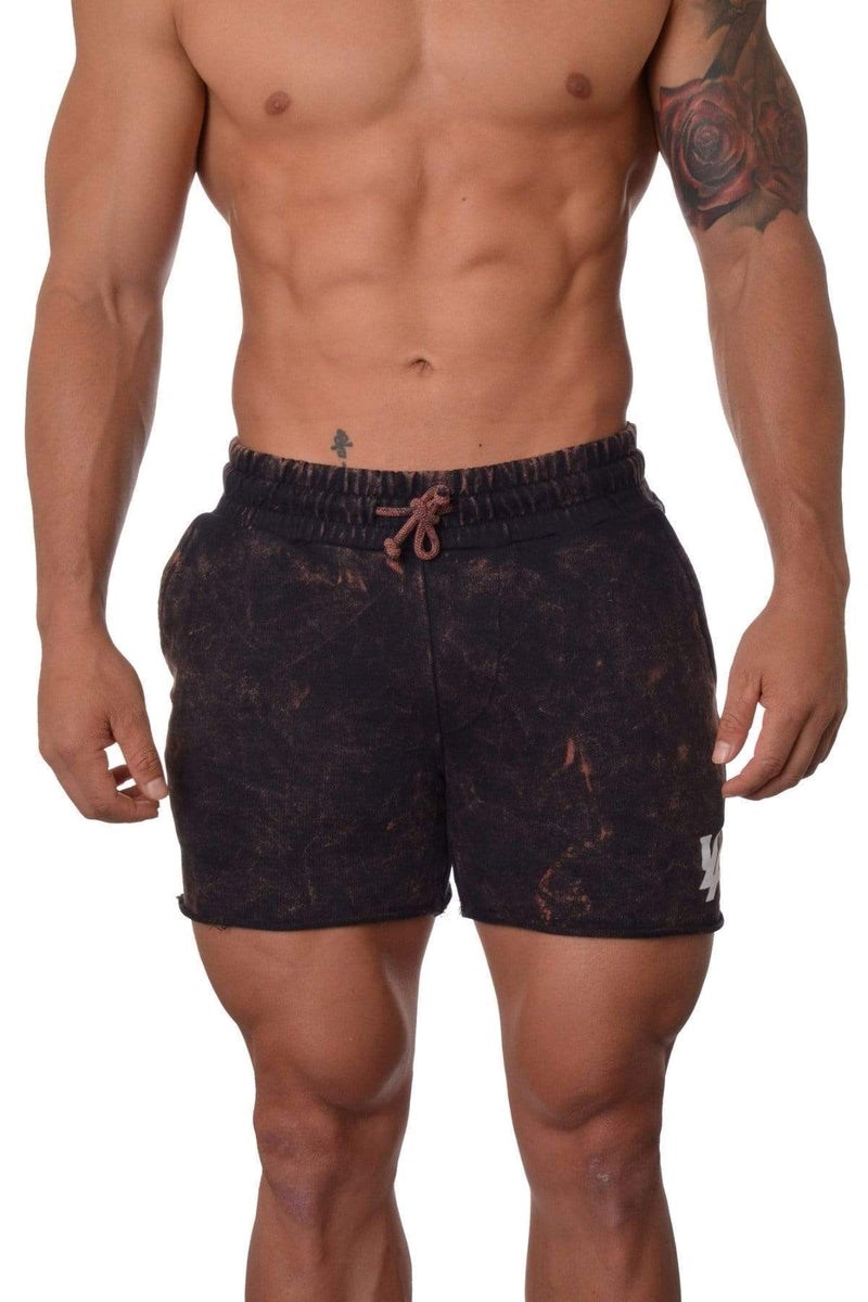 YoungLA 102 Bodybuilding French Terry Shorts Navy | 73589-SDFE