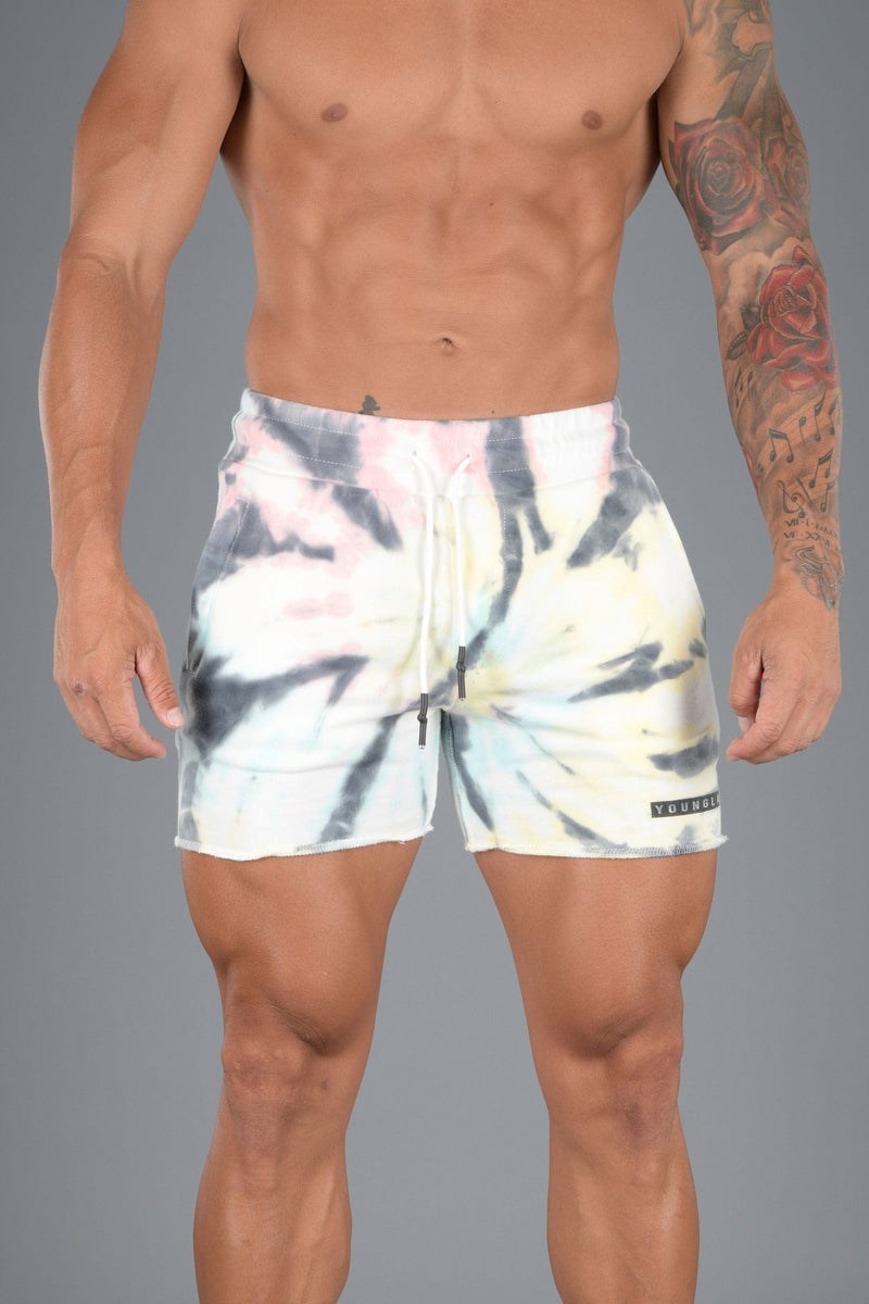 YoungLA 107 Tie Dye Kurzes Shorts Cotton Candy | 61479-URNO