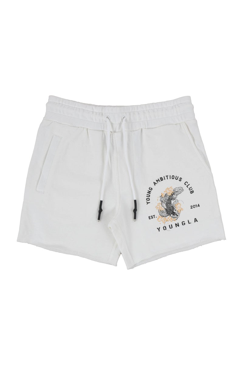 YoungLA 111 Dedication Kurzes Shorts Weiß | 69518-VFKJ