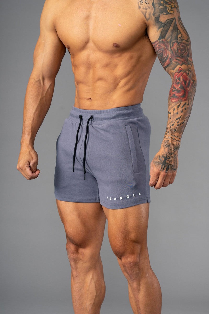 YoungLA 113 The Perfect Kurzes Shorts Grau | 76801-DNSW