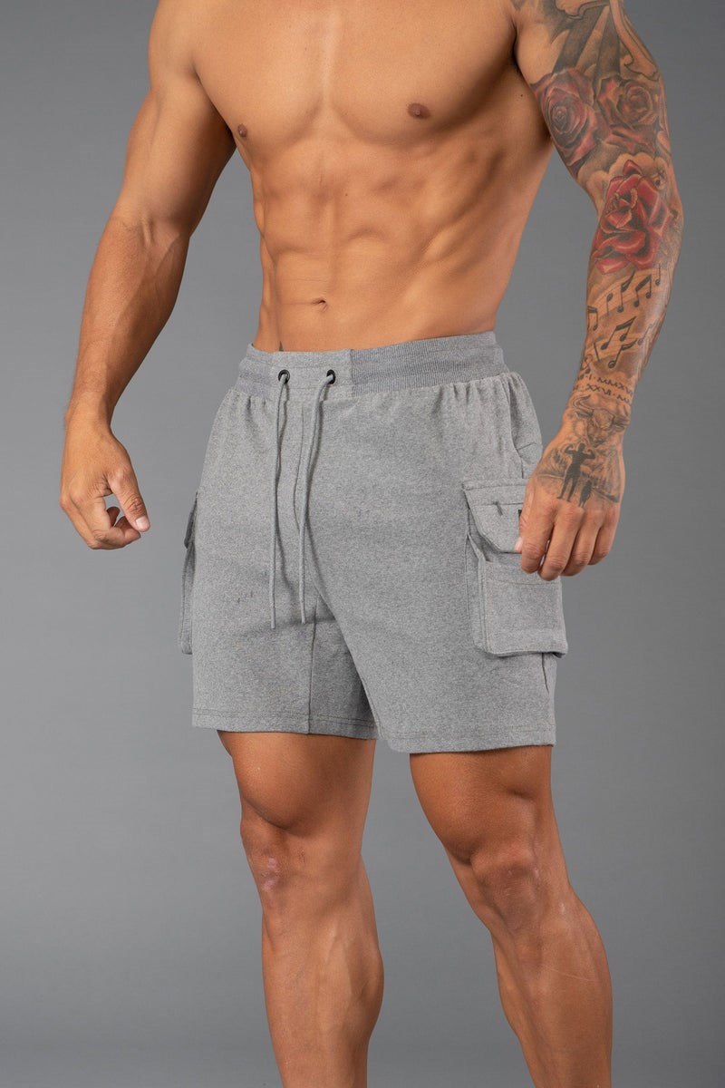 YoungLA 120 Cloud Cargo Shorts Grau | 87092-IXYT