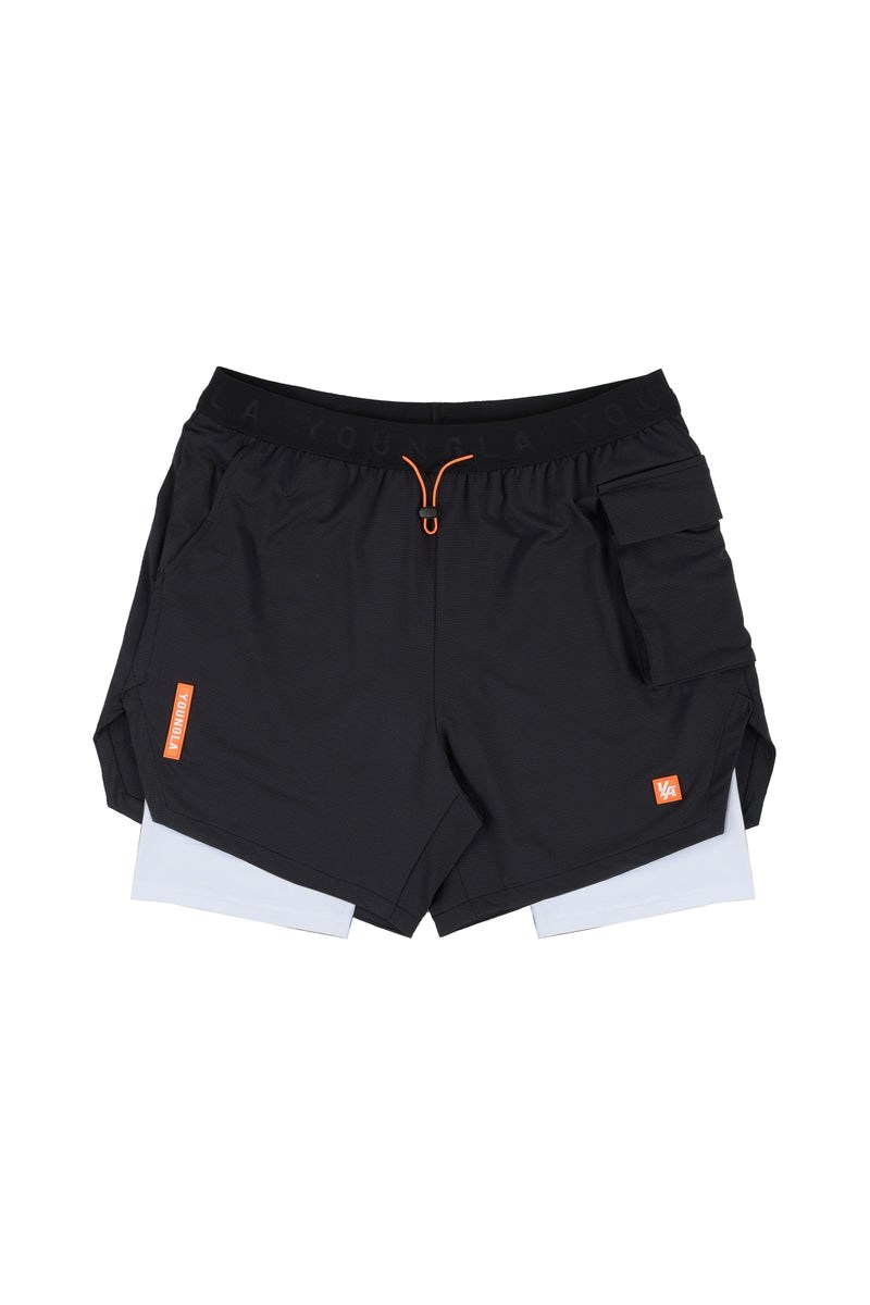 YoungLA 121 Performance Line Compression Shorts Schwarz | 09765-AQWO