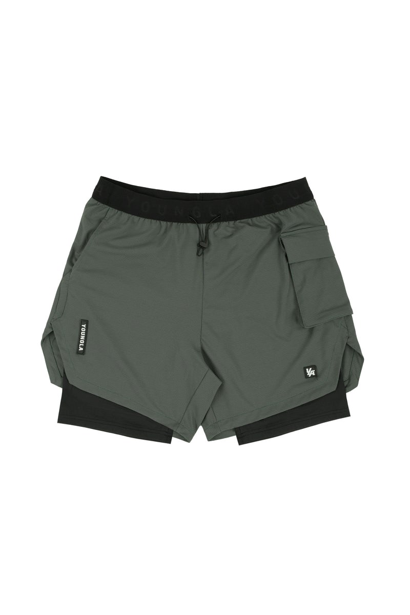 YoungLA 121 Performance Line Compression Shorts Grün | 71502-DLRS