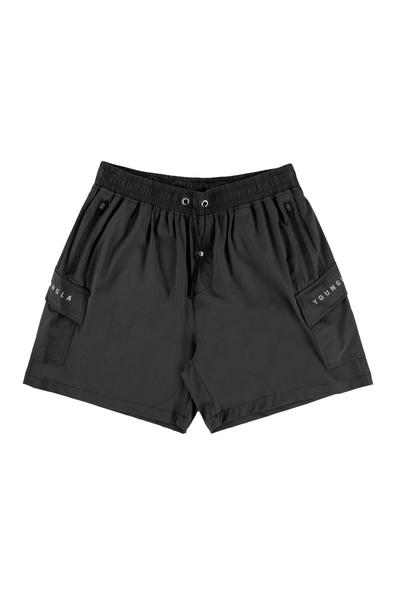 YoungLA 122 The Weekender Shorts Schwarz | 82106-FRSK