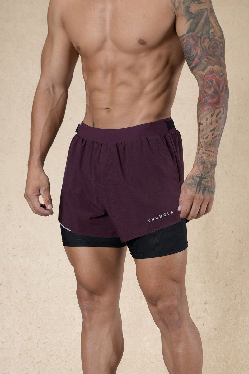 YoungLA 124 - 6am Compression Shorts Plum | 64801-WITN