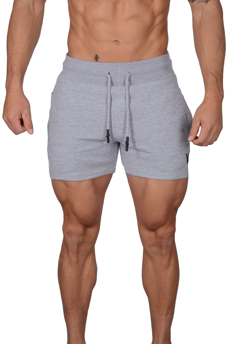 YoungLA 126 Interlock Shorts Grau | 80143-SWNX