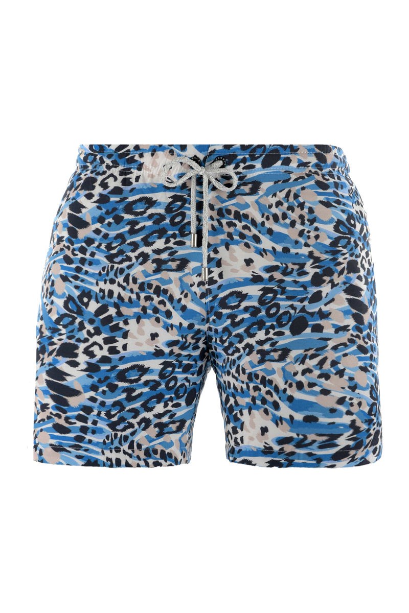 YoungLA 128 Abstract Swim Shorts \'22 Leopard | 32687-FZNQ