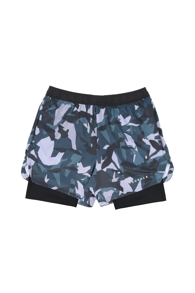 YoungLA 138 Trilogy Camo Compression Shorts Camouflage | 89410-CLGD