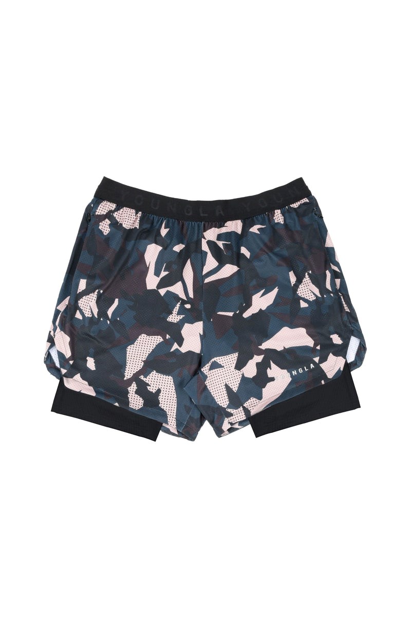 YoungLA 138 Trilogy Camo Compression Shorts Camouflage | 93478-XTVW