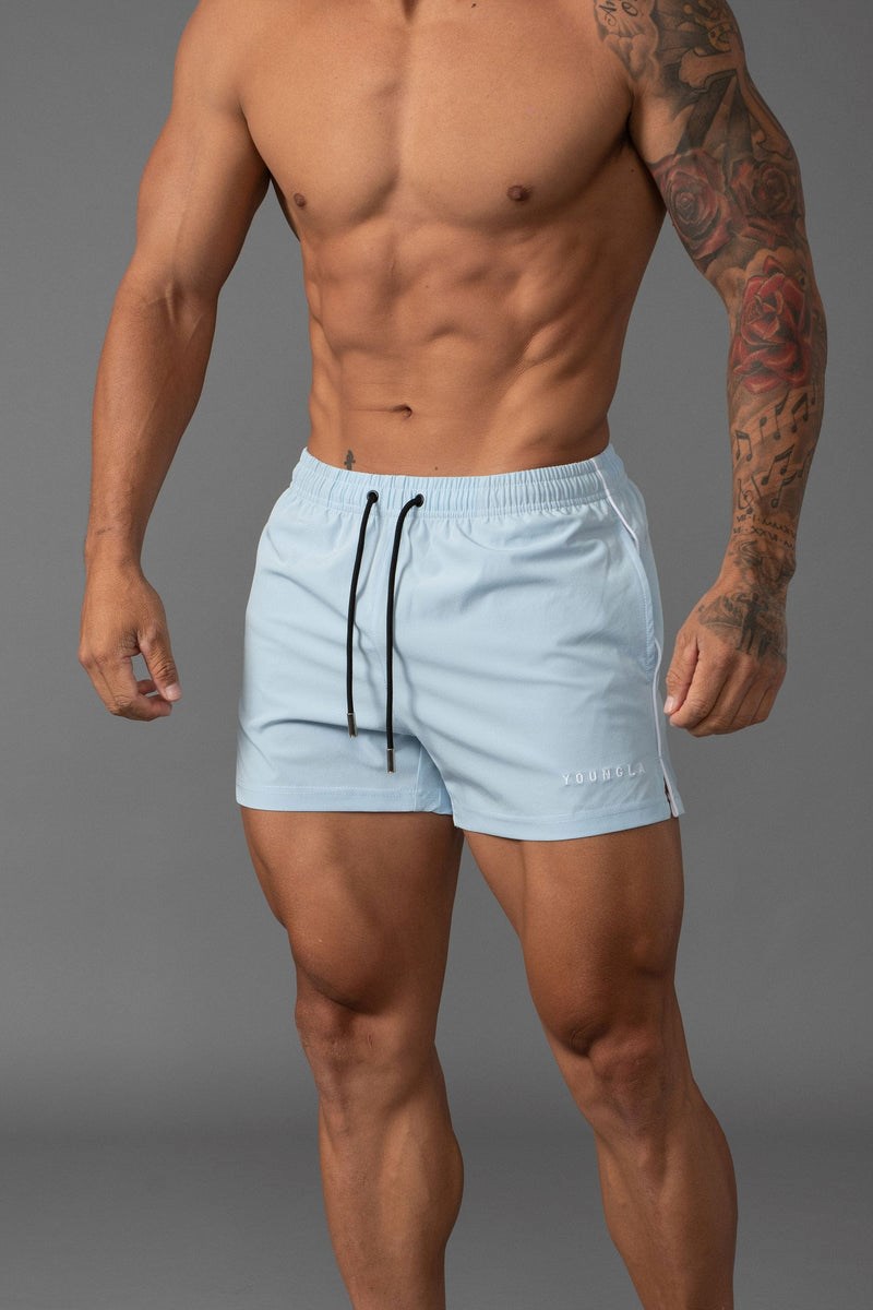 YoungLA 143 Kurzes Kurzes Swim Shorts Blau | 02719-PTWC