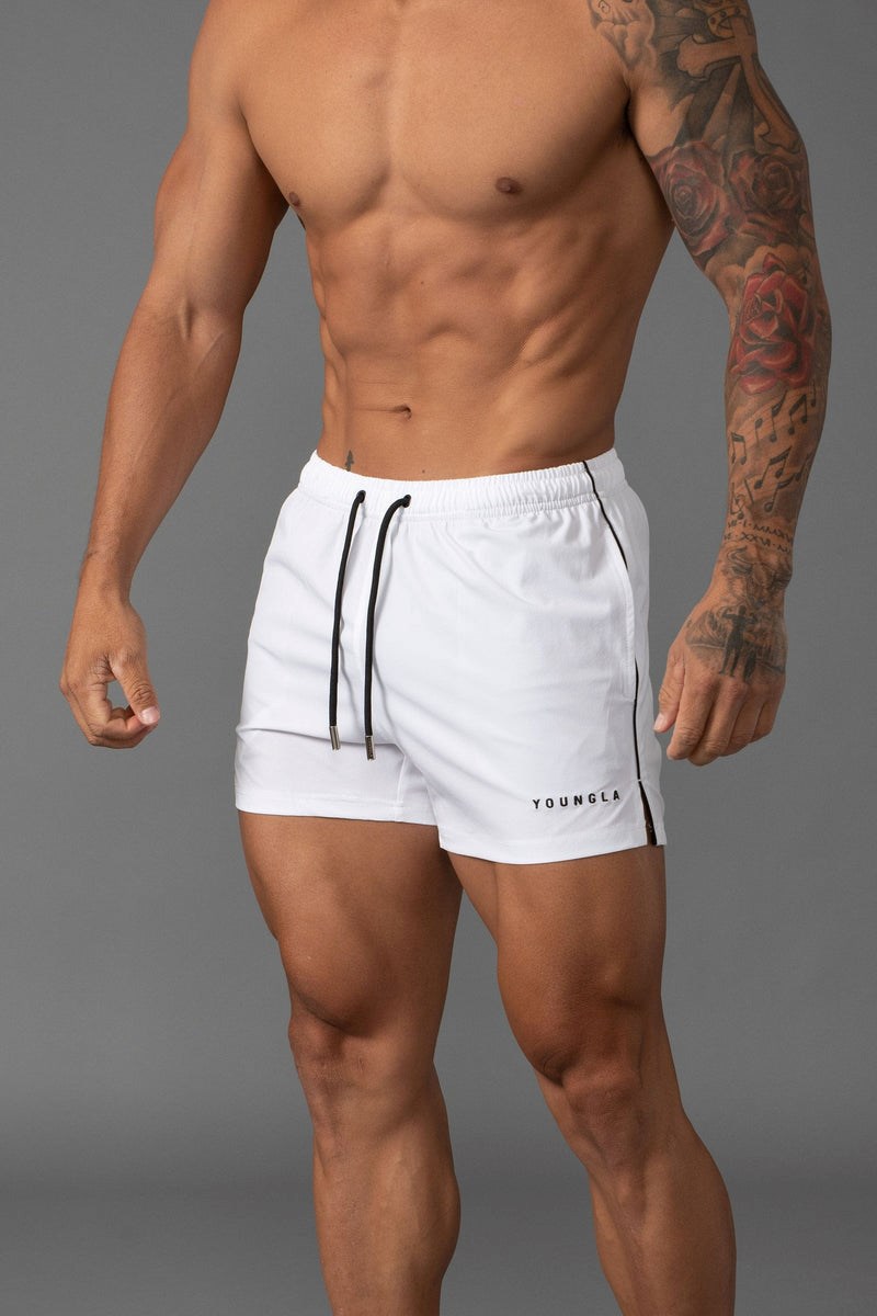 YoungLA 143 Kurzes Kurzes Swim Shorts Weiß | 43670-HCUT