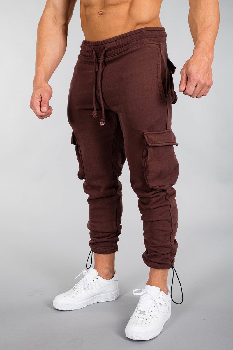 YoungLA 206 Rambo Combat Joggers Braun Waschen | 83402-THBD