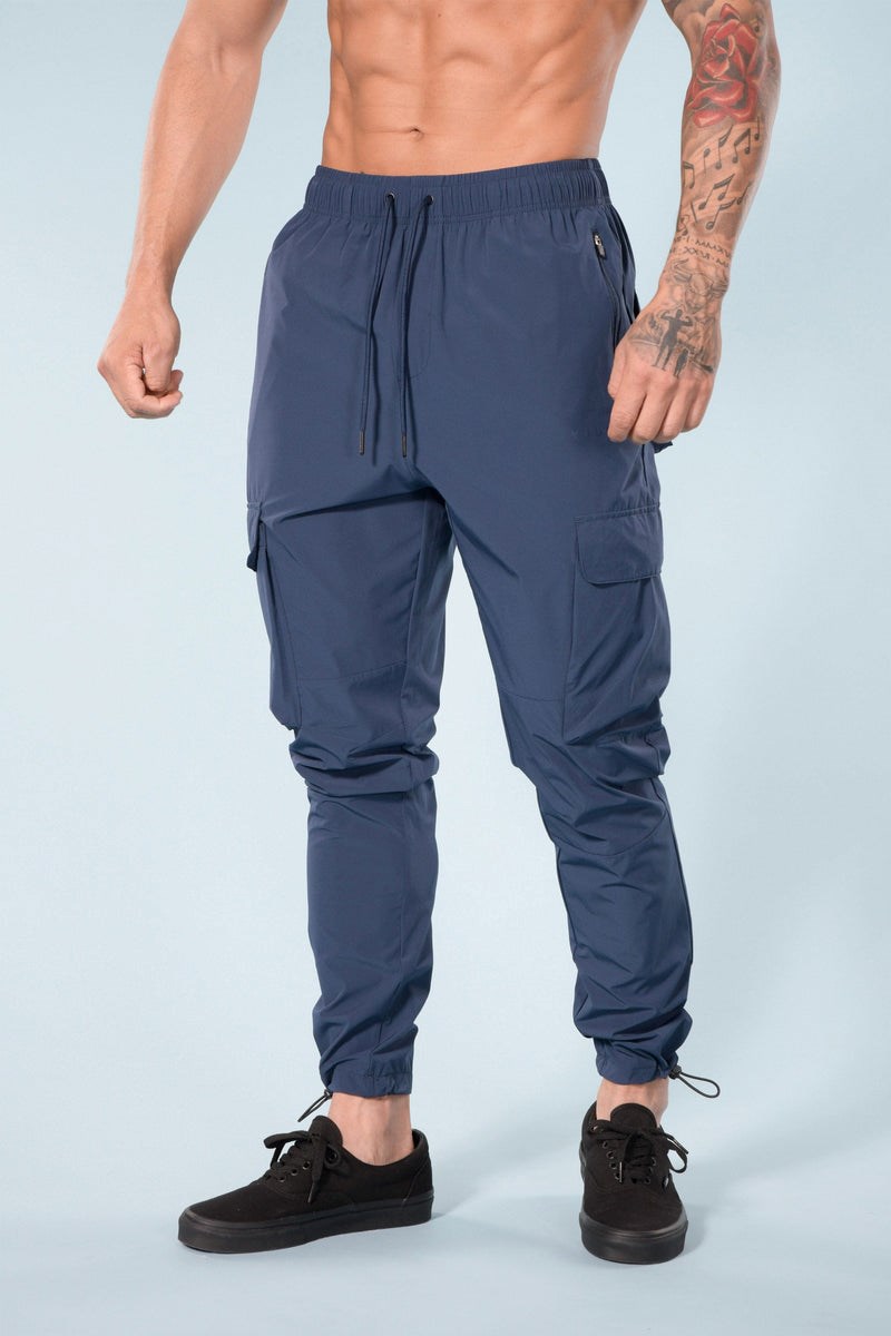 YoungLA 218 Travel Cargo Joggers Navy | 40678-GEJA