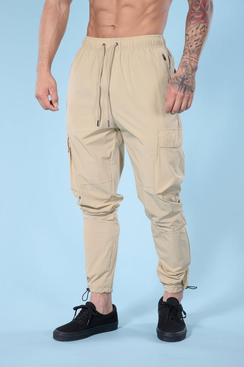 YoungLA 218 Travel Cargo Joggers Tan | 94605-GSLB