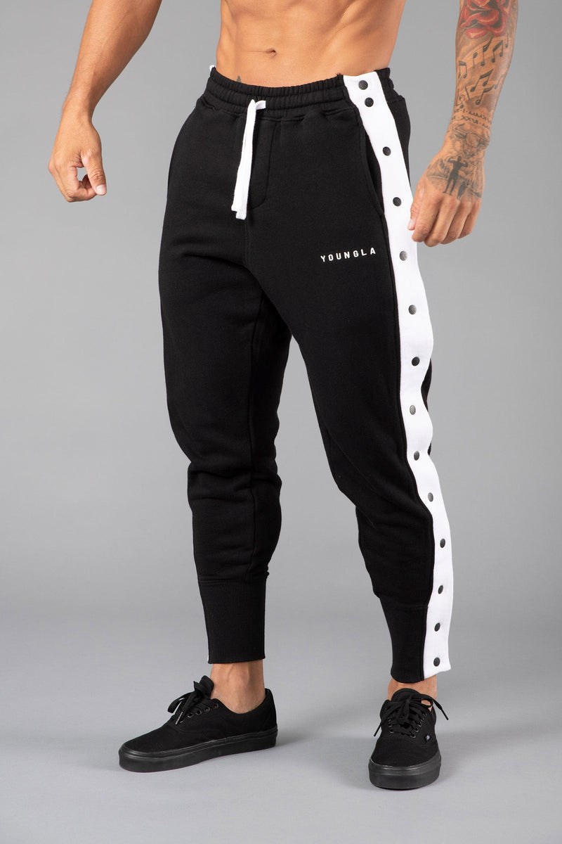 YoungLA 235 - 90s Tear Away Joggers Schwarz | 59478-CWZO