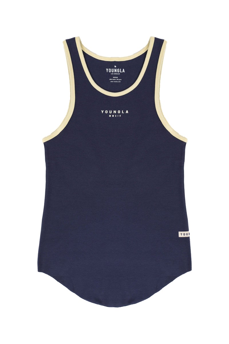 YoungLA 313 Rocket Rib Tanks Navy | 80541-IANK