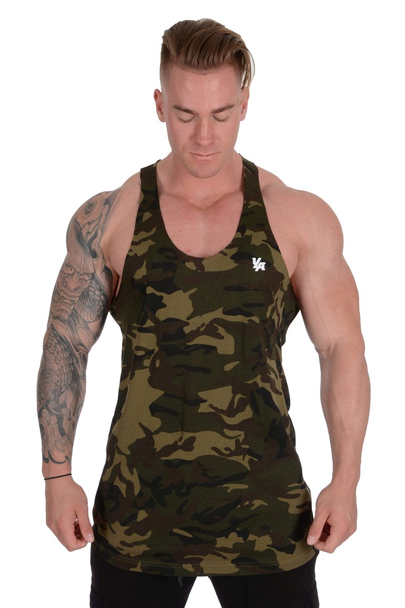 YoungLA 318 Palazzo Stringers Camouflage Grün | 79536-GOFU