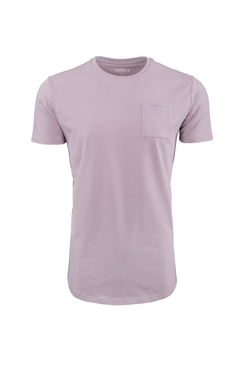 YoungLA 406 Perfect Pocket Tee Lavendel | 92154-FHCN