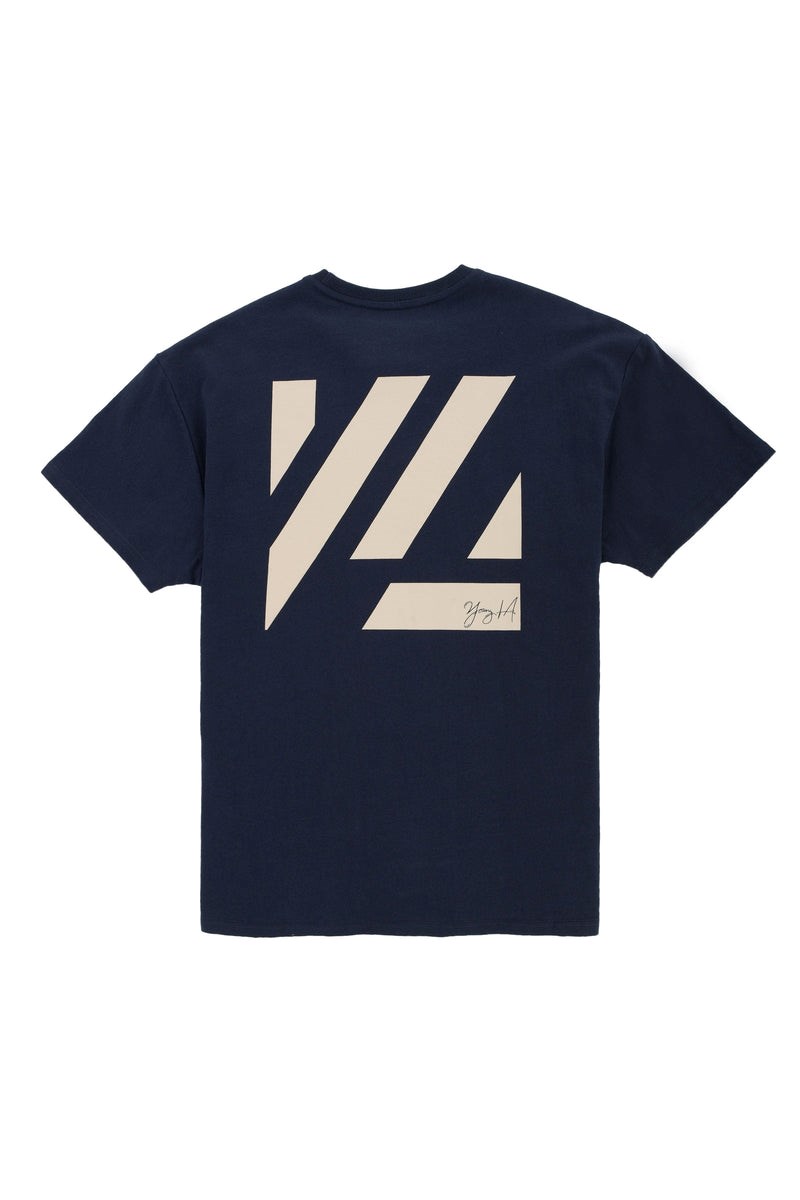 YoungLA 413 Oversized Bloc Shirts Navy | 53140-SMKH