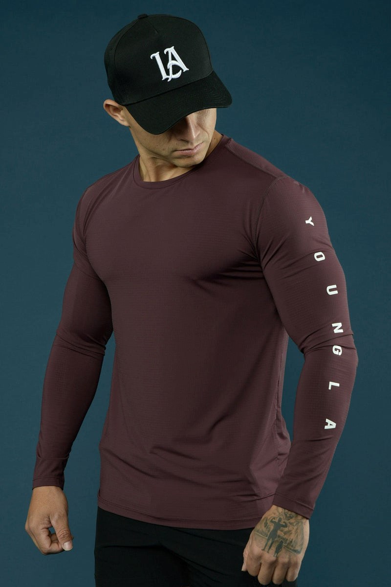 YoungLA 424 Zephyr Compression Long Sleeves Marooned | 30461-VHEL