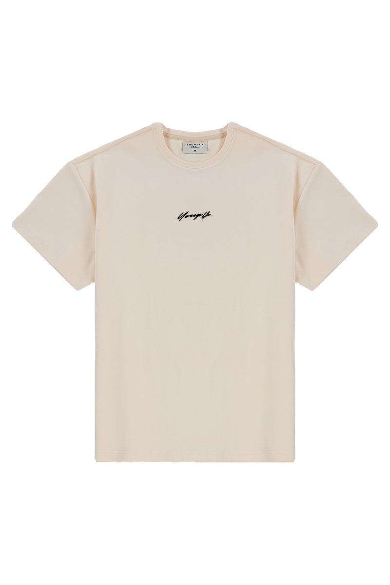 YoungLA 430 Oversized Cloud Foam Tee Off-White | 02781-WVFC