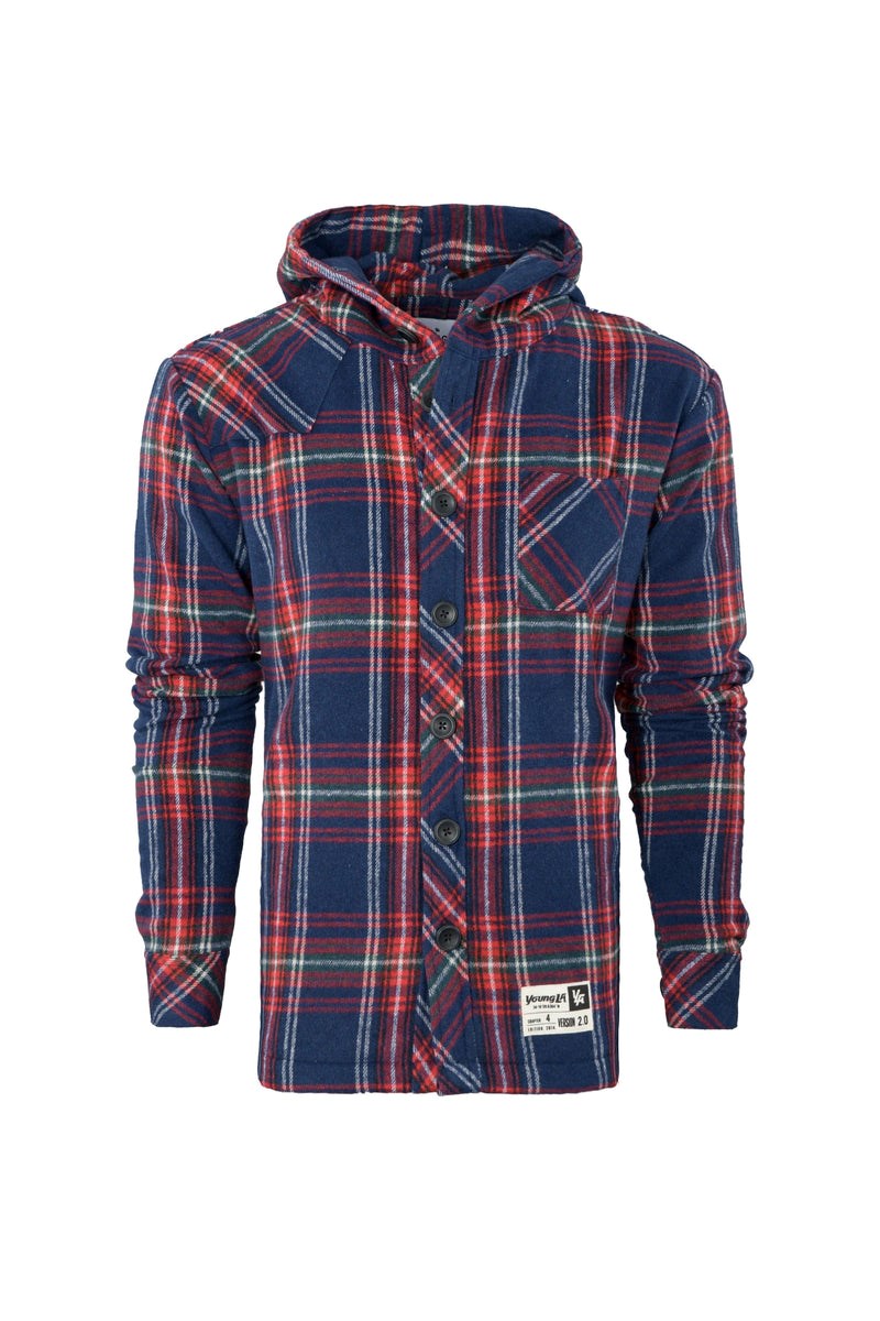 YoungLA 431 Mit Kapuze Flannels Royalty | 73062-RUWB