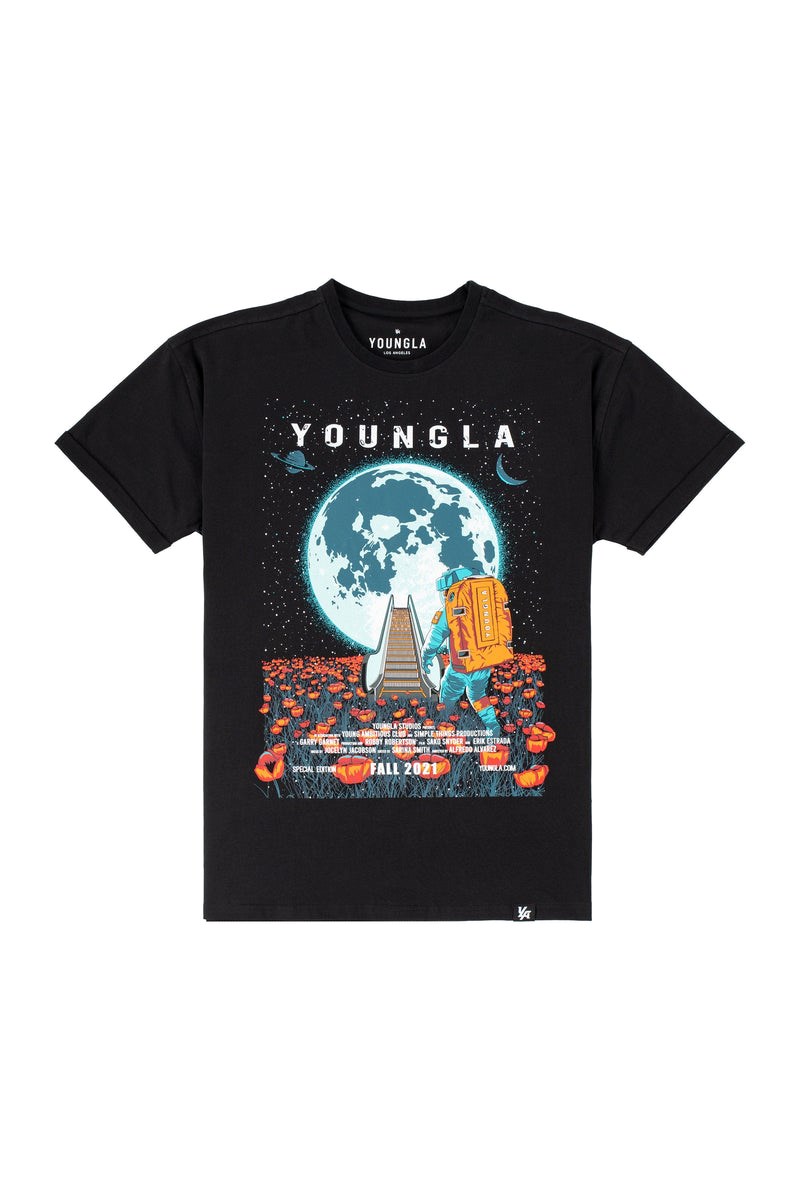 YoungLA 438 Motion Picture Tees Moon Escalator | 68542-CDVE