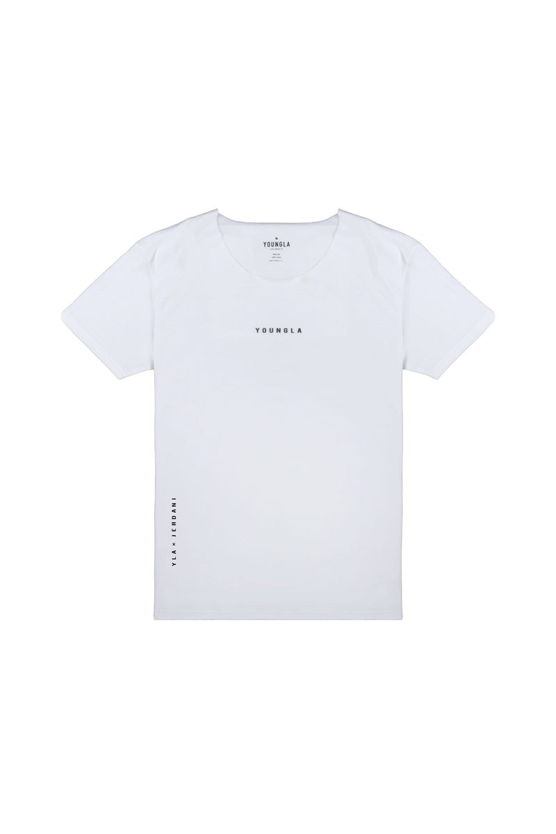 YoungLA 447 Weite neck Raw Cut Tee Weiß | 27863-YFTO