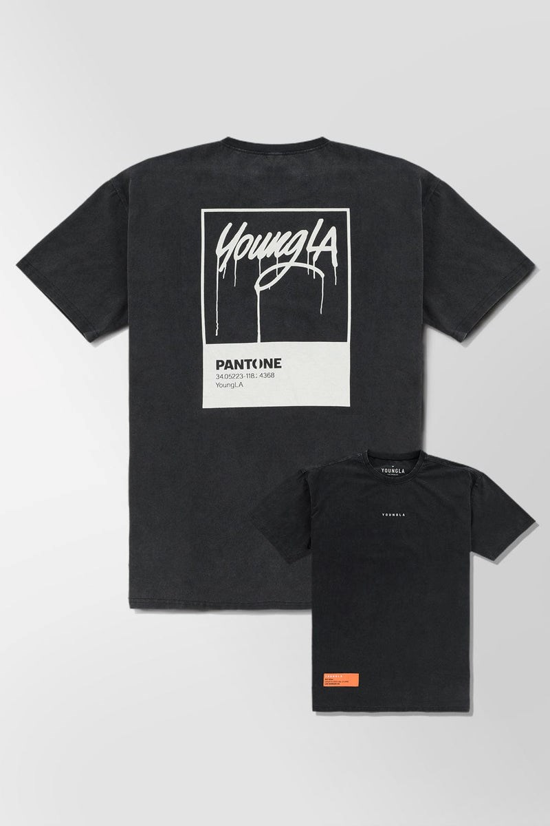 YoungLA 449 Washed Drip Tees Pantone Drip | 09478-XVJT