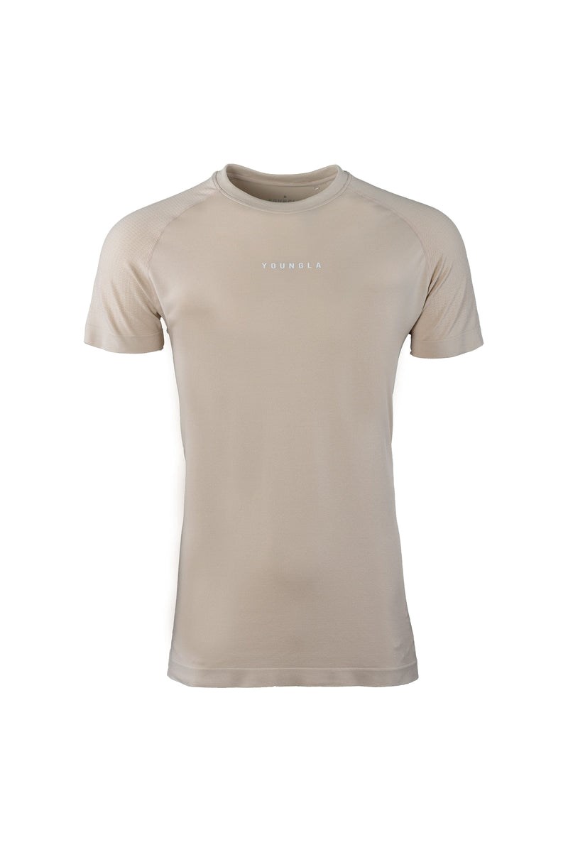 YoungLA 454 New Gen Compression Tee Beige | 36418-NOXY