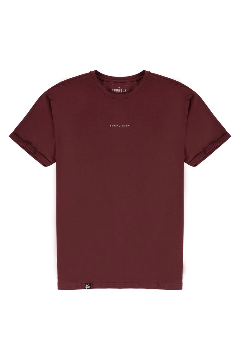 YoungLA 456 Simplicity Tees Wine | 20546-DOXW