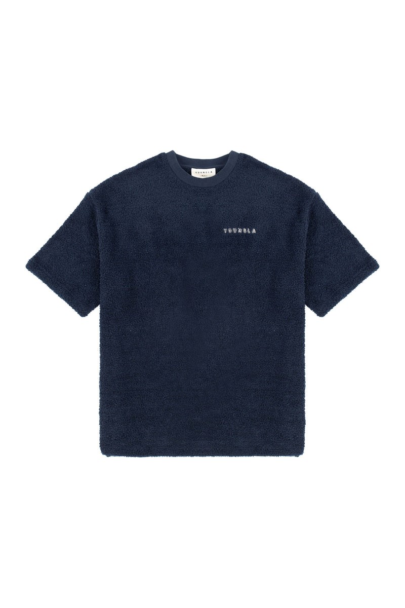 YoungLA 457 Cozy Tees Navy | 81376-MQXC