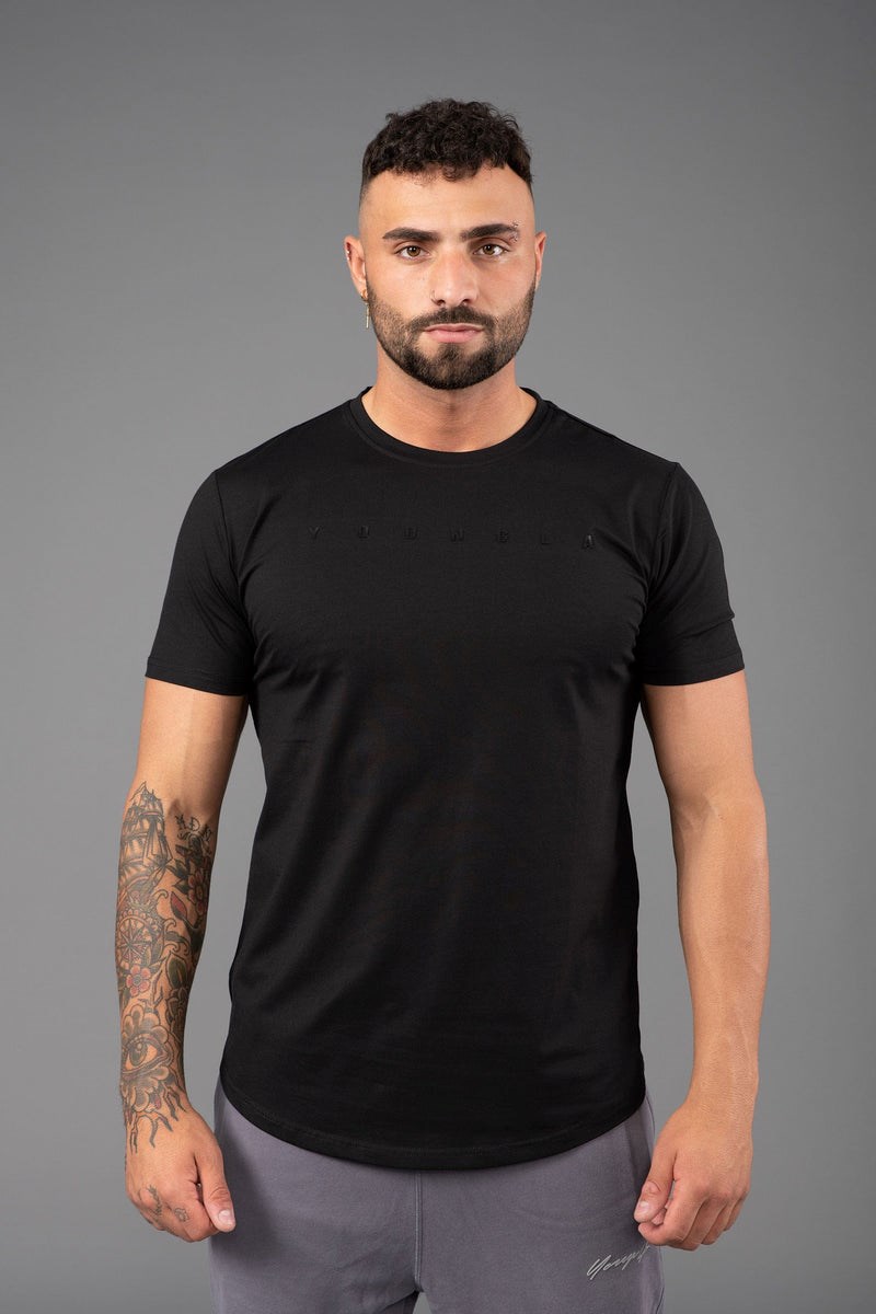 YoungLA 459 Monochrome Fitted Tees Schwarz | 47915-LCMO