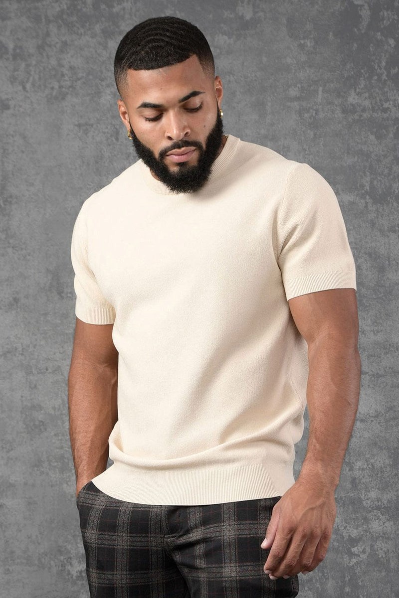 YoungLA 460 Classy Gestrickt Shirt Tan | 57132-BUJN