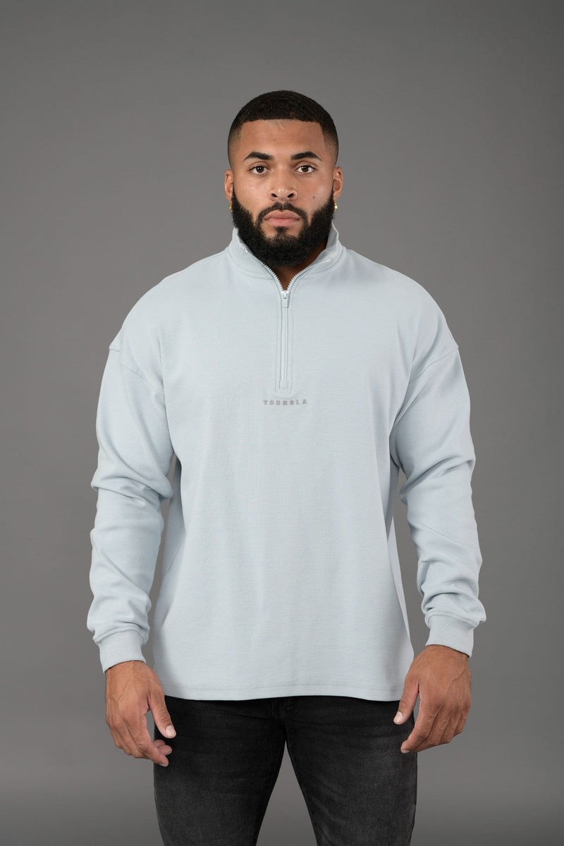 YoungLA 545 Cloud Quarter Zip Hellblau | 65803-VJTG