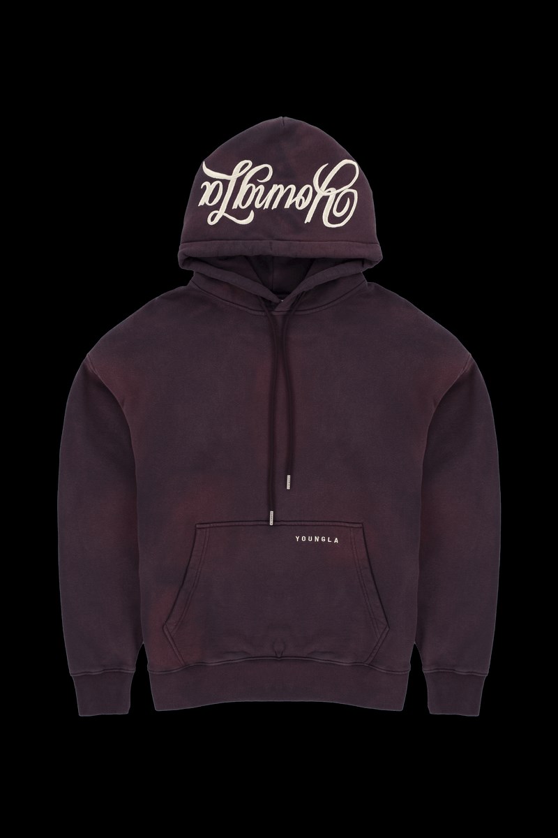 YoungLA 549 Phantom Hoodies Lila Waschen | 27581-TZVP