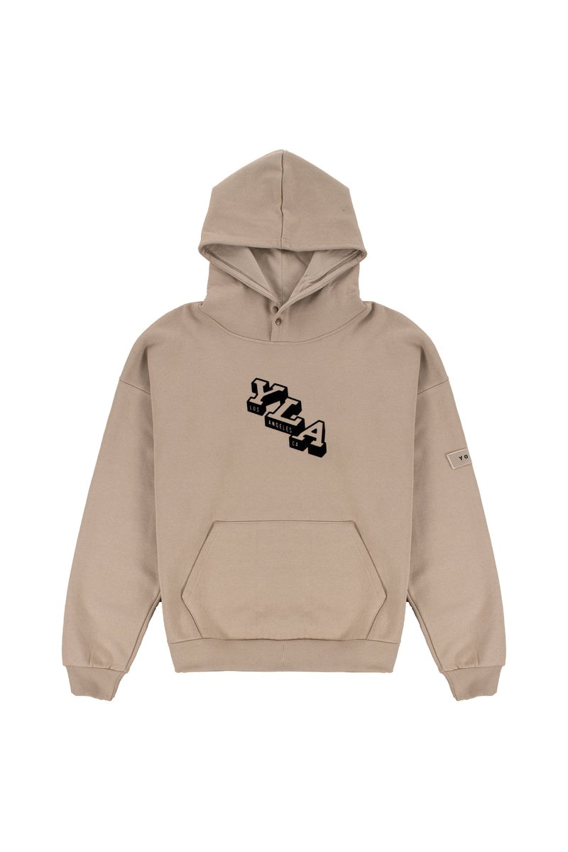 YoungLA 551 Campus Hoodies Latte | 71849-YHIF