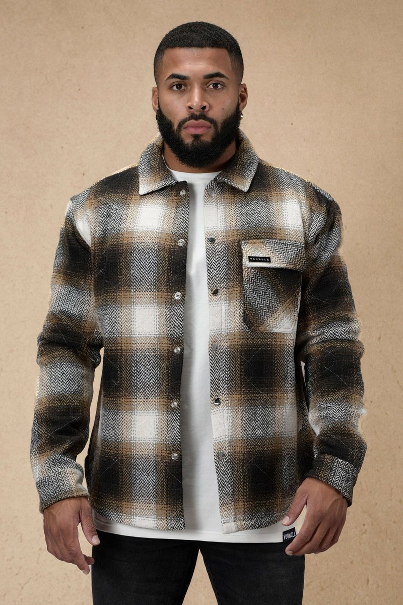 YoungLA 556 High Profile Flannel Jacket Orange | 27934-FERH