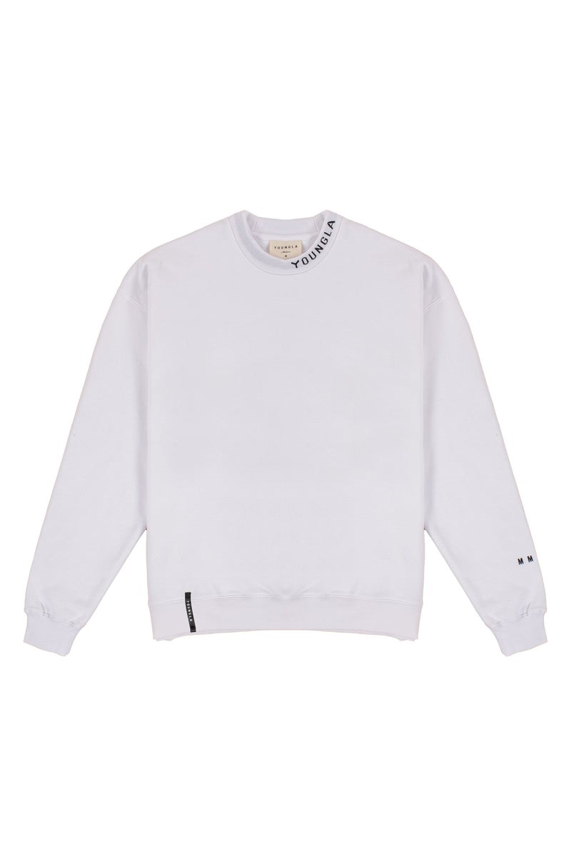 YoungLA 557 Trademark Crewnecks Weiß | 54396-QRJF