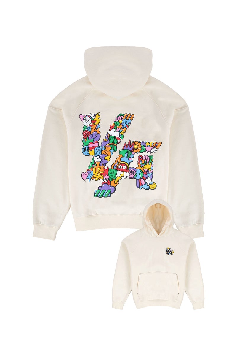 YoungLA 560 Trippy Logo Hoodies Off-White | 73985-XDEC