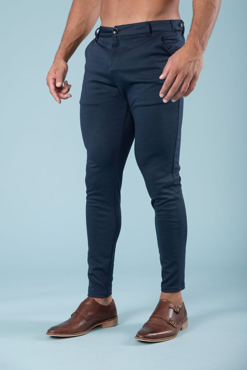 YoungLA 614 Dapper Kleider Pants Navy | 48062-GLRV