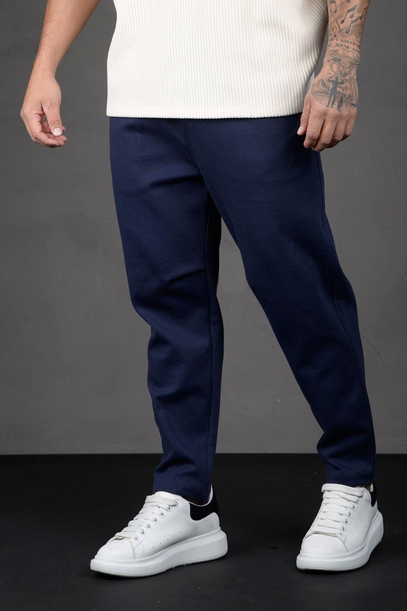 YoungLA 620 Cafe Trousers Navy | 23140-OFXW