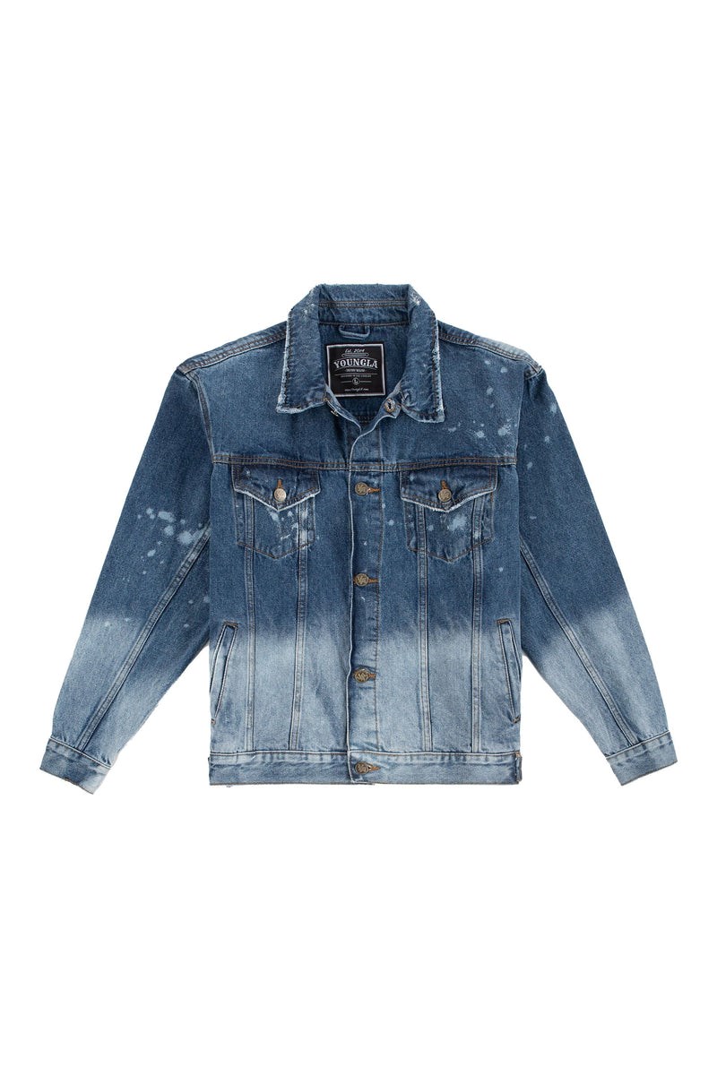 YoungLA 632 Downtown Denim Jackets Blau | 03752-TXBN