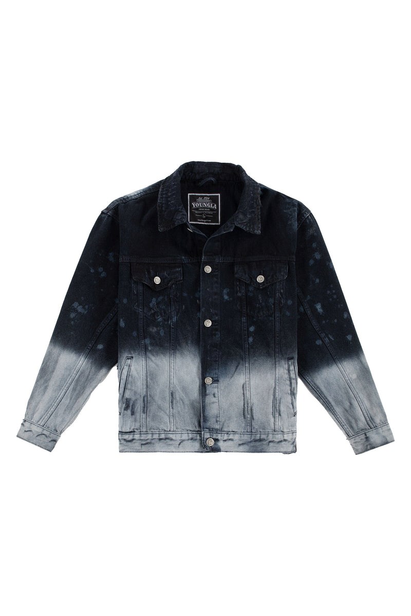 YoungLA 632 Downtown Denim Jackets Navy | 31694-SCWO