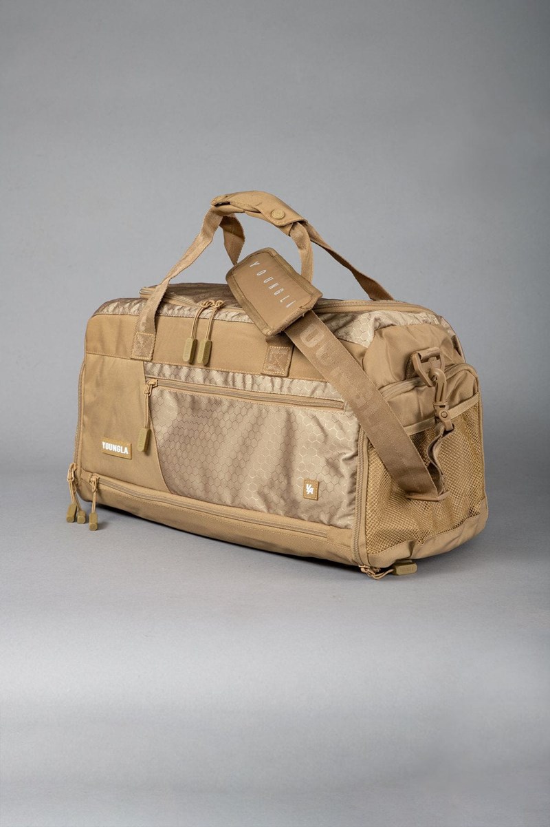 YoungLA 740 Elite Duffle Bags Tan | 61305-NOFV