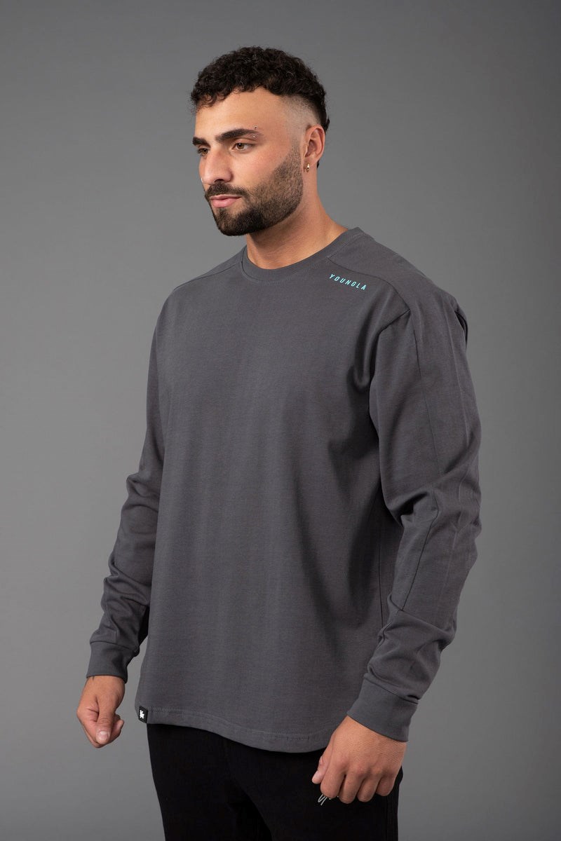 YoungLA 814 Offset Long Sleeves Grau | 98361-MWAN