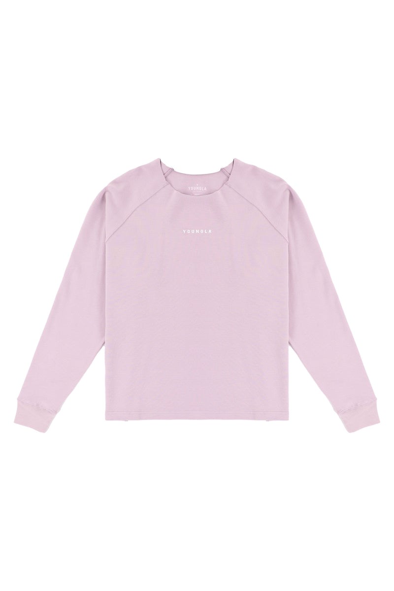 YoungLA 815 Raw Neck Cloud Longsleeves Lavendel | 48736-THUG